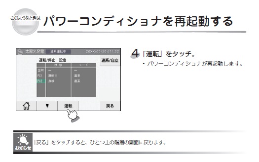 デンソー HEMS | パワーコンディショナーを再起動する